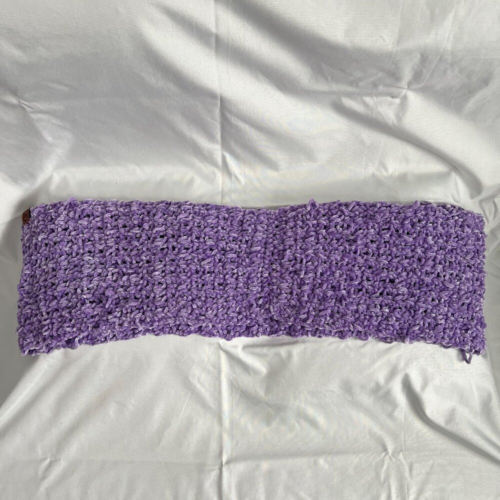 Handmade Purple Chunky Knit Scarf By Winfall Whimsies